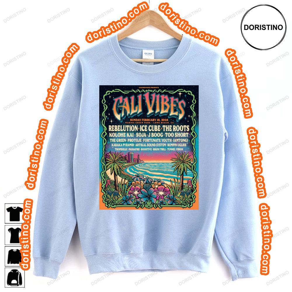 Cali Vibes Fest Rebelution Ice Cube The Roots Hoodie Tshirt Sweatshirt