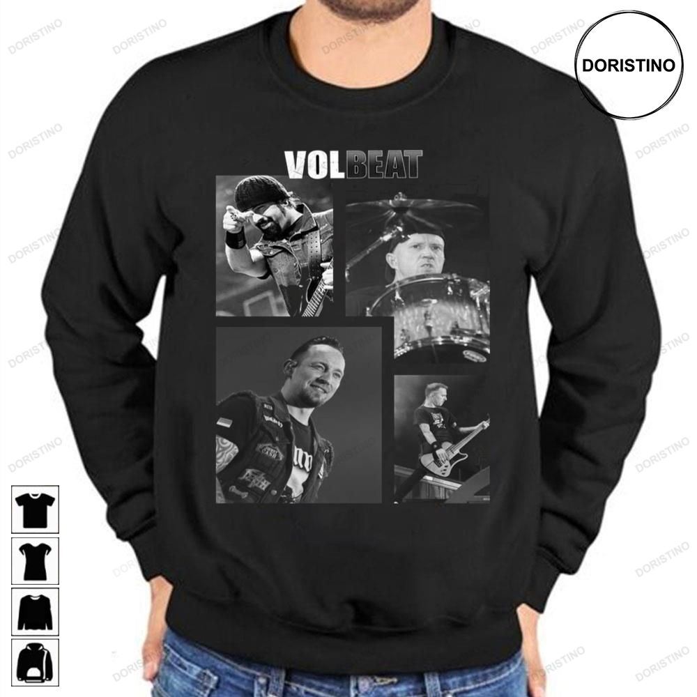 Volbeat Retro Black And White Limited Edition T-shirts