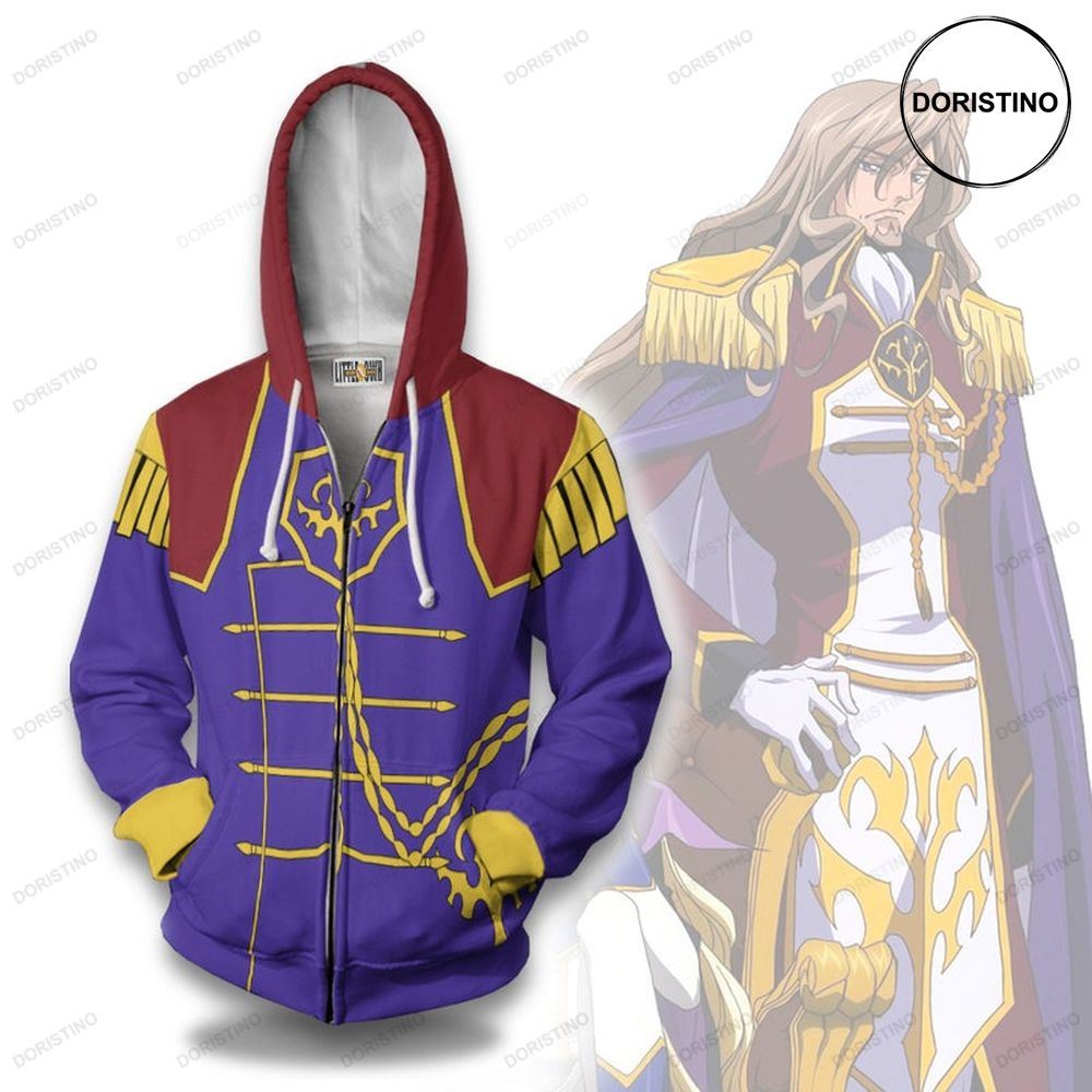 Charles Zi Britamia Code Geass Anime Casual Cosplay All Over Print Hoodie