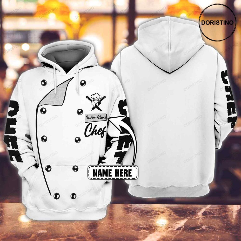 Chef Personalized Name White Limited Edition 3d Hoodie