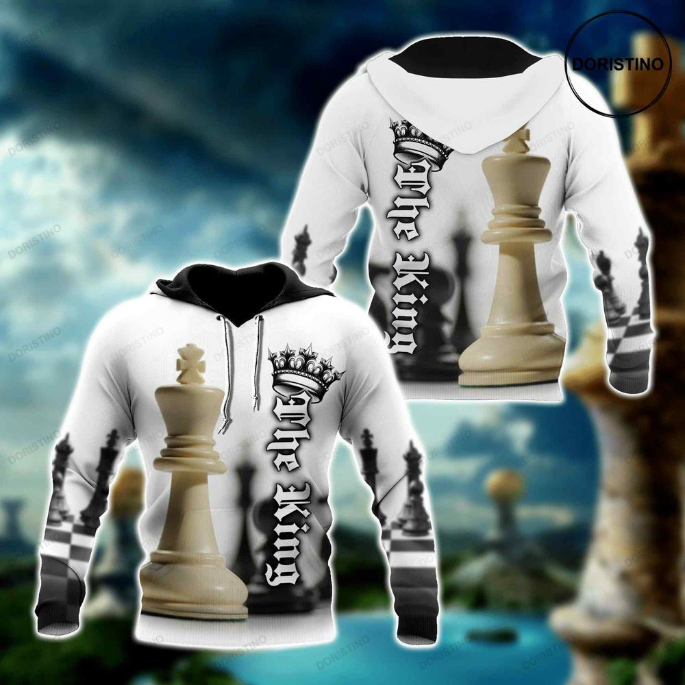 Chess Lovers White King All Over Print Hoodie
