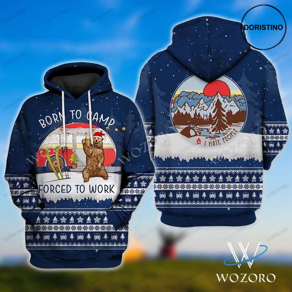 Christmas Born To Camp Forced To Work Camping Limited Edition 3d Hoodie