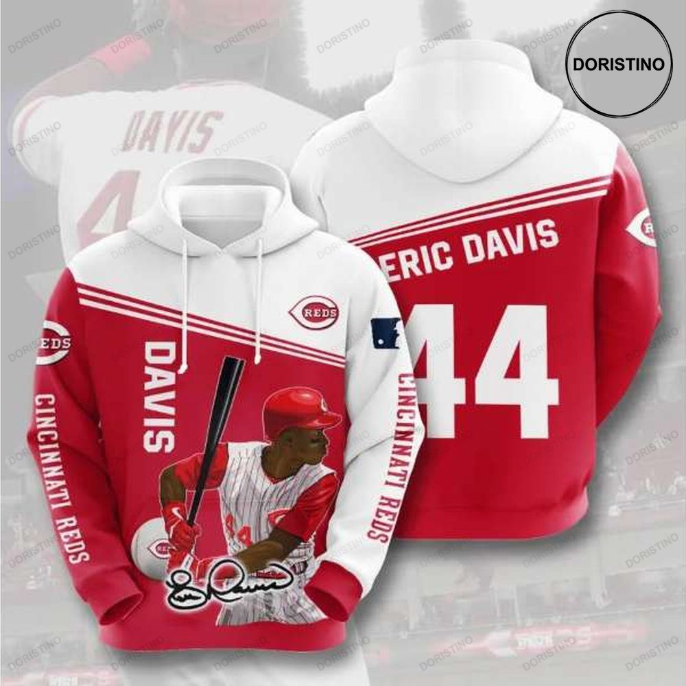 Cincinnati Reds Eric Davis 44 All Over Print Hoodie