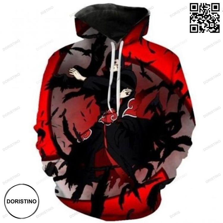 Akatsuki Ninja Itachi Uchiha 3d Print All Over Print Hoodie