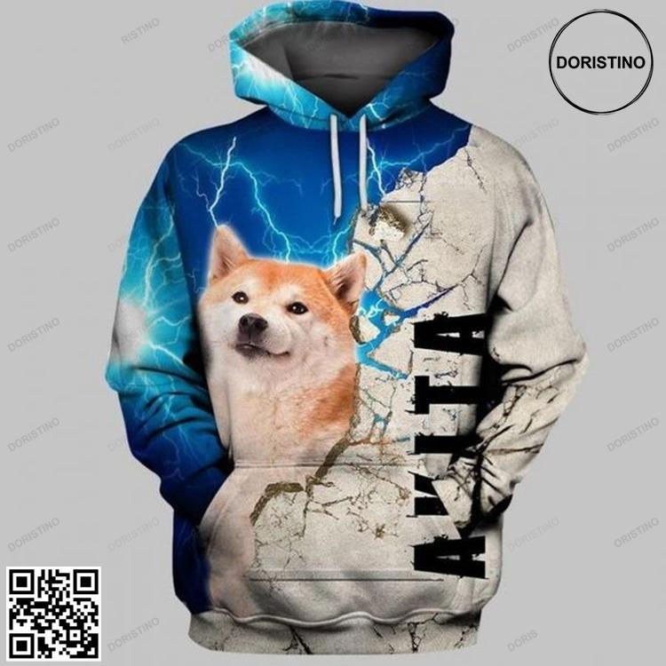 Akita Blue And White Amazing Design 3d Printed Sublimation Awesome 3D Hoodie