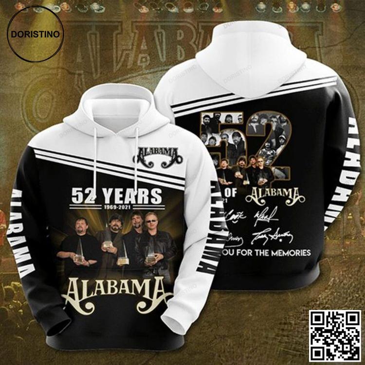 Alabama 52 Years Anniversary 1969-2021 Limited Edition 3D Hoodie