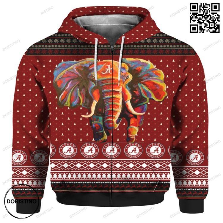 Alabama Crimson Tide Football Christmas 3d Ugly Sweater Awesome 3D Hoodie