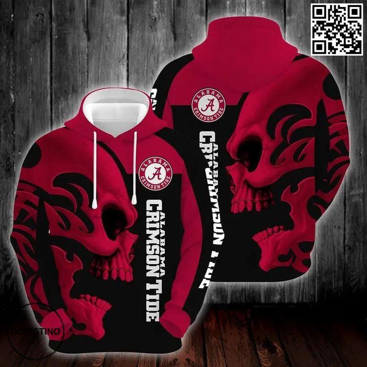 Alabama Crimson Tide Skull Gifts For Alabama Crimson Tide Fans Limited Edition 3D Hoodie