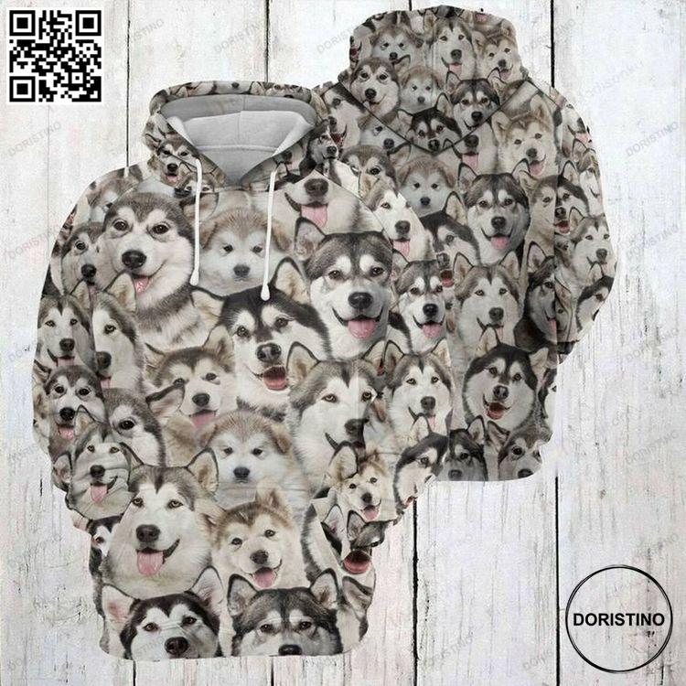 Alaskan Malamute Awesome 3d All Over Print Hoodie