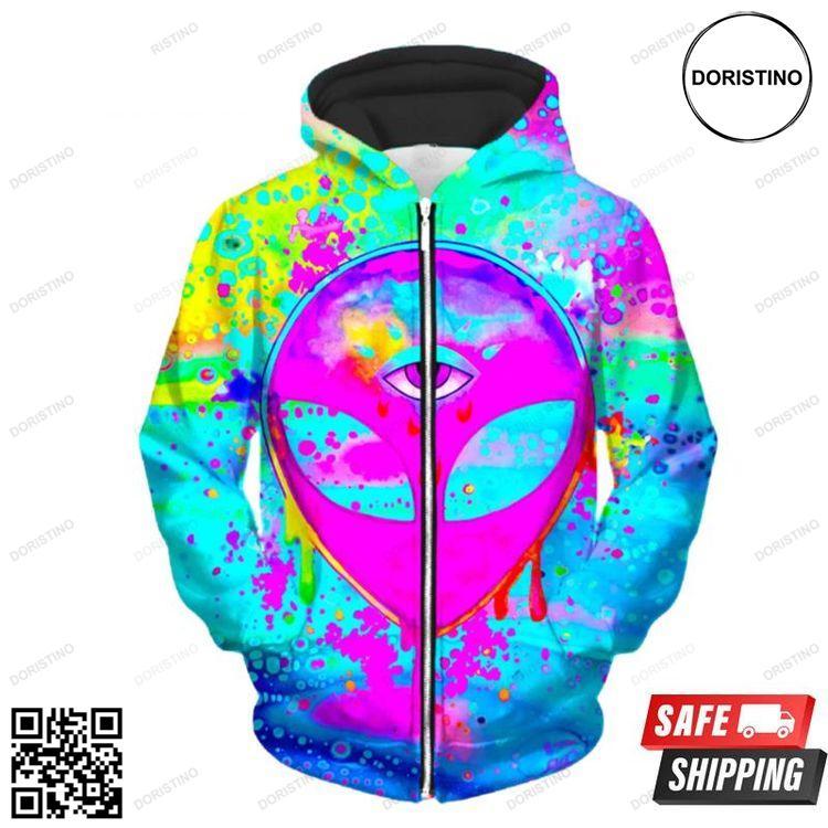Alien Melt Pink Up Awesome 3D Hoodie