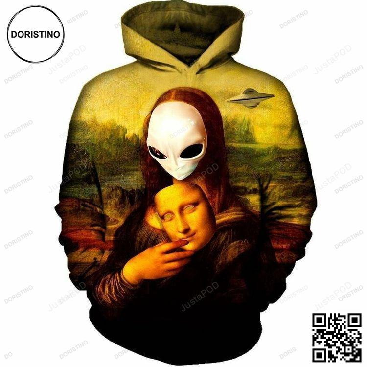 Alien Mona Lisa 3d Limited Edition 3D Hoodie