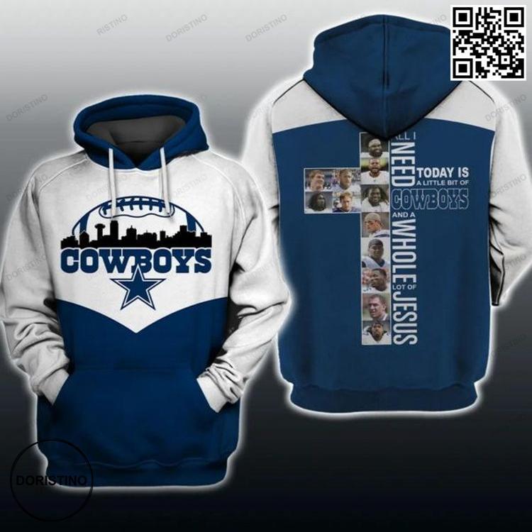 All I Need Today Is Cowboys And A Whole Lot Of Jesus 3d Ed Awesome 3D Hoodie