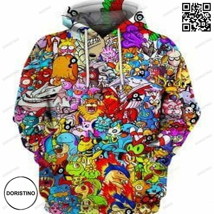All Johto Pokemon 3d Awesome 3D Hoodie