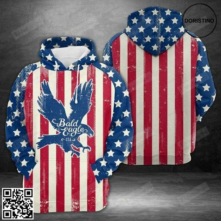 Amazing Bald Eagle 3d Awesome 3D Hoodie