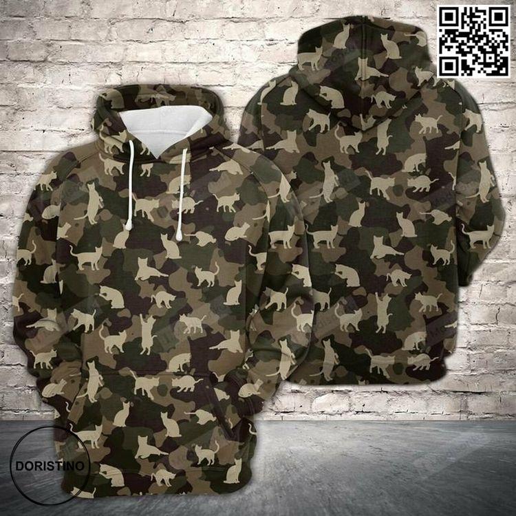 Amazing Camouflage Cats 3d Limited Edition 3D Hoodie