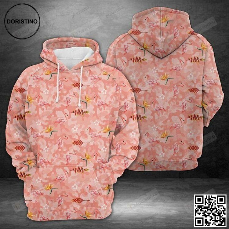 Amazing Camouflage Flamingo 3d All Over Print Hoodie