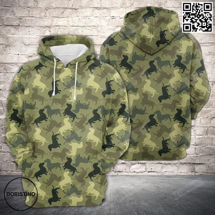 Amazing Camouflage Of Dachshund 3d Awesome 3D Hoodie
