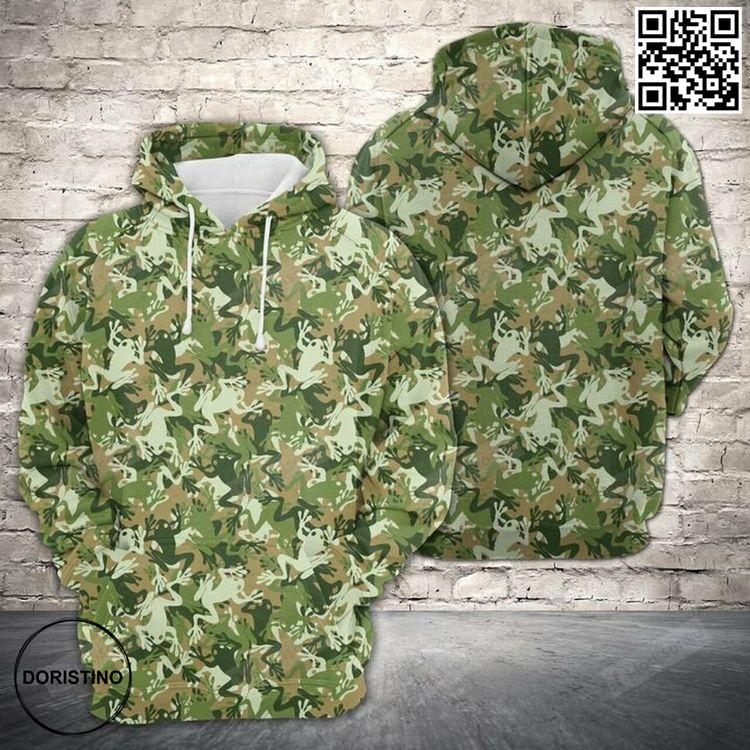 Amazing Camouflage Of Frog 3d Awesome 3D Hoodie