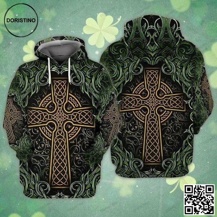 Amazing Celtic Cross St Patrick 3d All Print Limited Edition 3D Hoodie