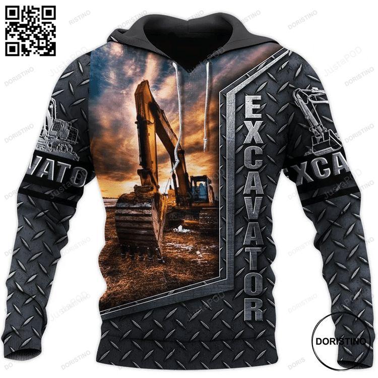 Amazing Excavator Steel 3d All Print Awesome 3D Hoodie