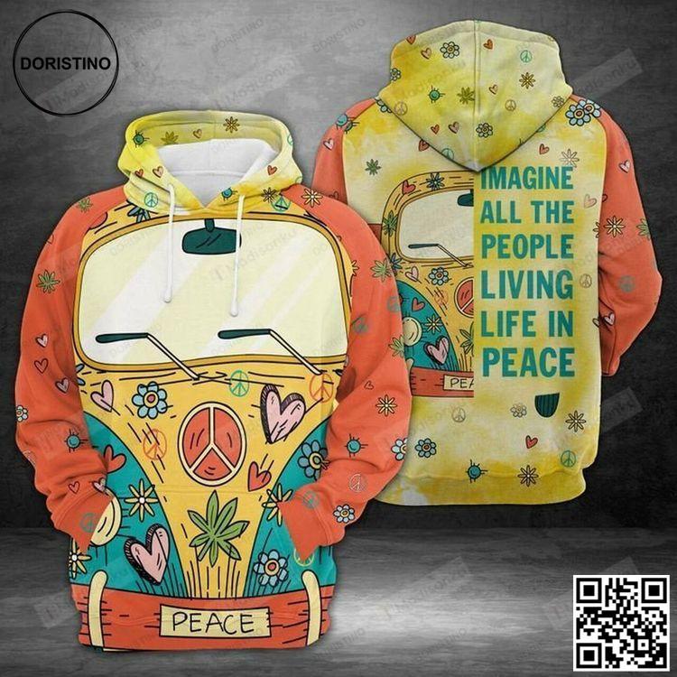 Amazing Hippie Bus 3d All Over Print Hoodie