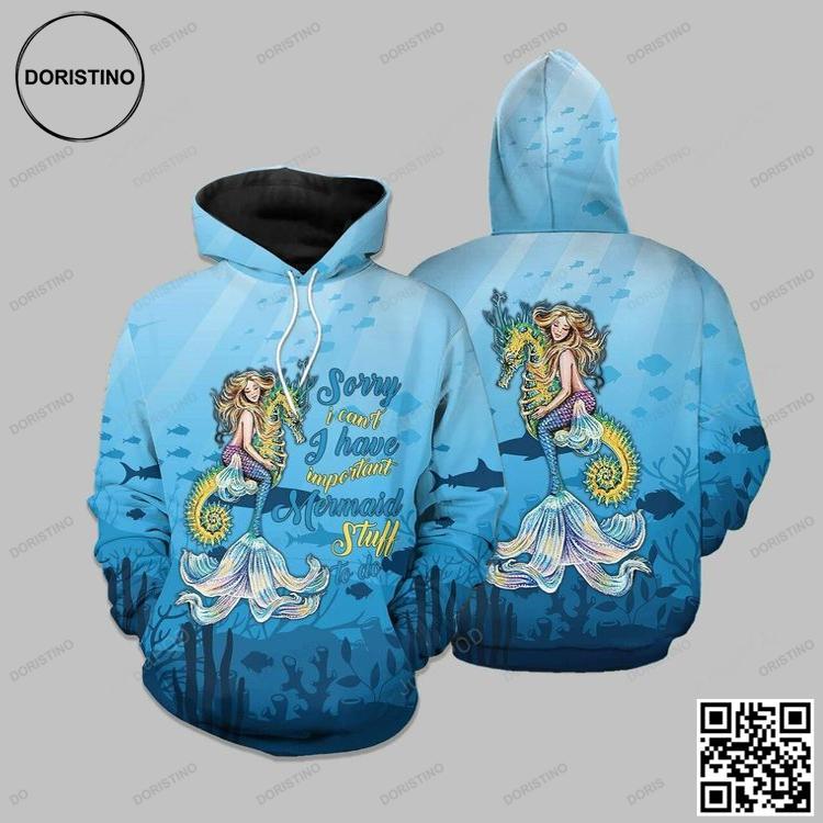 Amazing Mermaid And Sea Horse 3d All Print All Over Print Hoodie
