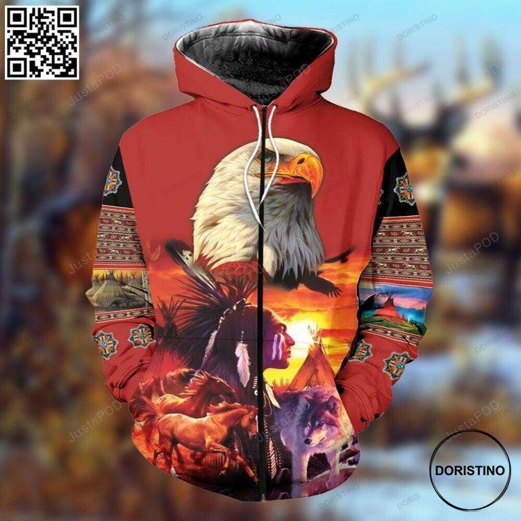 Amazing Native American 3d All Print All Over Print Hoodie