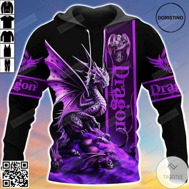 Amazing Purple Dragon For Unisex 3d Awesome 3D Hoodie
