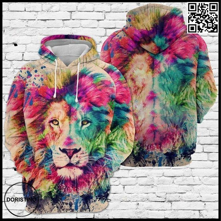 Amazing Watercolor Lion For Unisex 3d All Over Print Hoodie