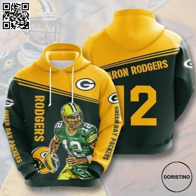 Amazon Sports Team Aaron Rodgers Green Bay Packers Limited Edition 3D Hoodie