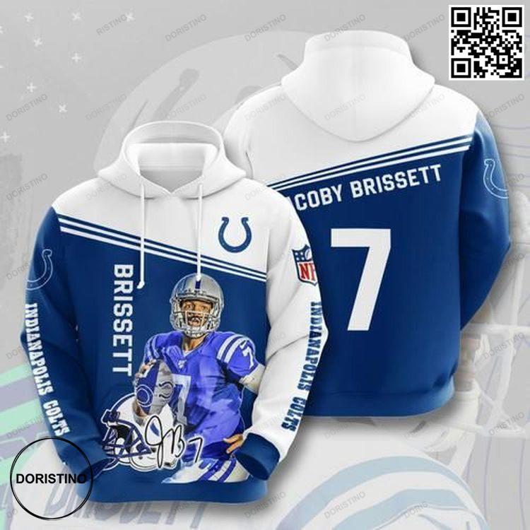 Amazon Sports Team Jacoby Brissett Indianapolis Colts No444 Size S To 5xl All Over Print Hoodie