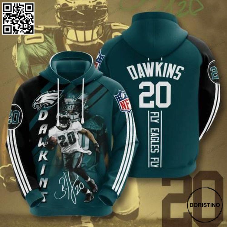 Amazon Sports Team Nfl 20 Dawkins Philadelphia Eagles No972 Size S To 5xl Limited Edition 3D Hoodie