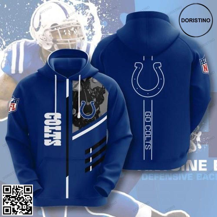 Amazon Sports Team Nfl Indianapolis Colts No419 Size S To 5xl All Over Print Hoodie