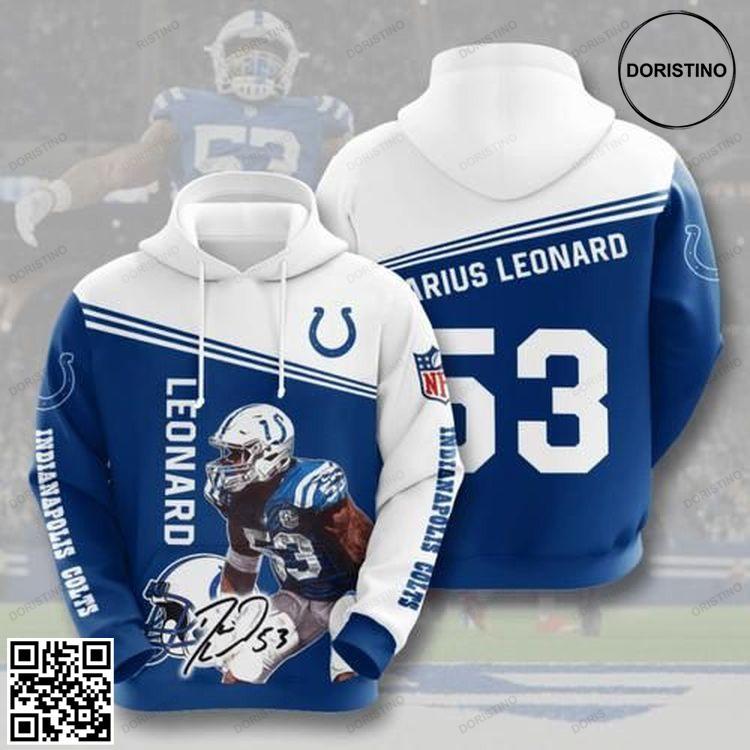 Amazon Sports Team Nfl Indianapolis Colts No93 Size S To 5xl All Over Print Hoodie