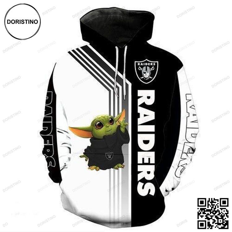 Amazon Sports Team Official Baby Yoda Oakland Raiders Nfl No793 Limited Edition 3D Hoodie