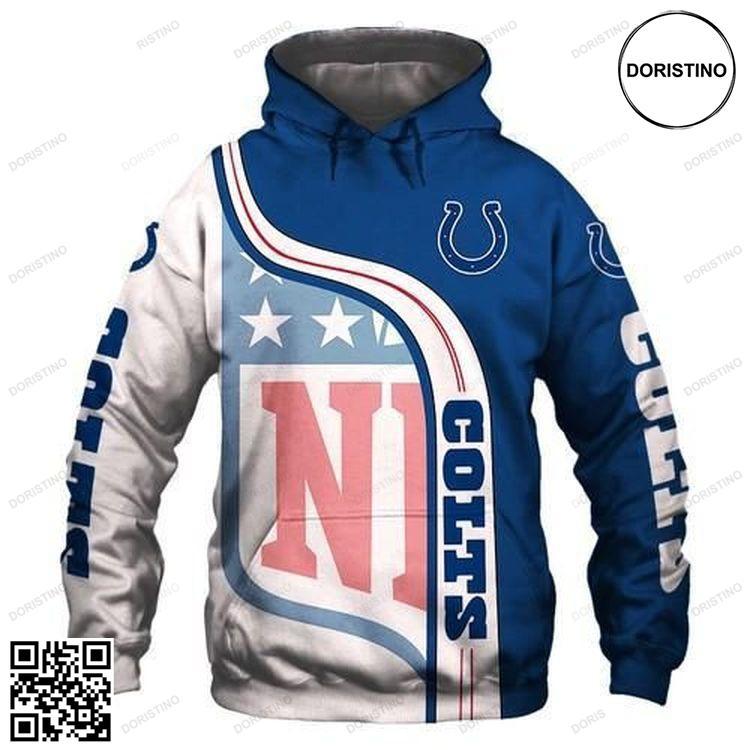 Amazon Sports Team Official Indianapolis Colts Nfl No260 Size S To 5xl All Over Print Hoodie