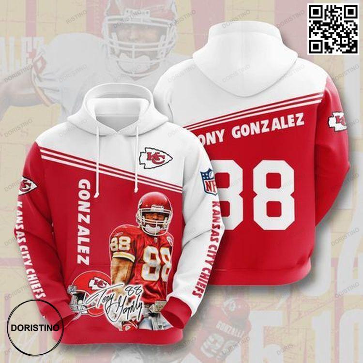 Amazon Sports Team Tony Gonzalez Kansas City Chiefs No831 Awesome 3D Hoodie