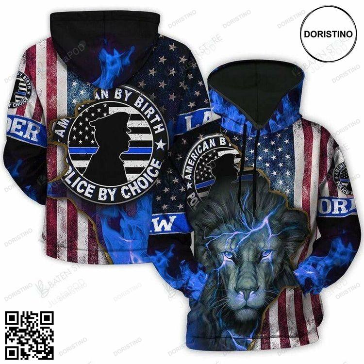 America By Birth Police By Choice Lion 3d All Print Awesome 3D Hoodie