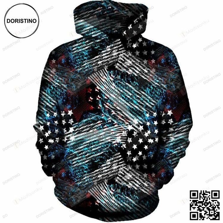 American Abstract 3d All Over Print Hoodie