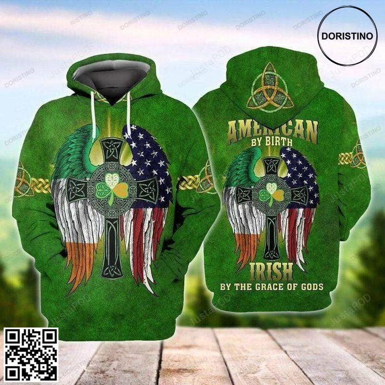 American By Birth Green Wing St Patrick 3d All Print Limited Edition 3D Hoodie