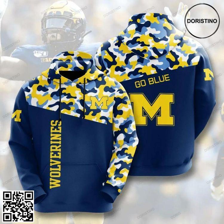 American Football Michigan Wolverines Michigan Wolverines Ncaa Gifts Awesome 3D Hoodie