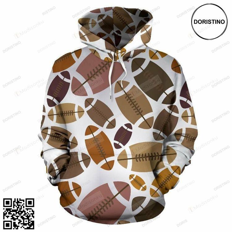 American Football Rugby Ball 3d Awesome 3D Hoodie
