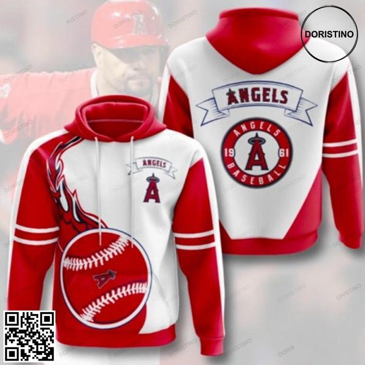 Angels Baseball Red Limited Edition 3D Hoodie