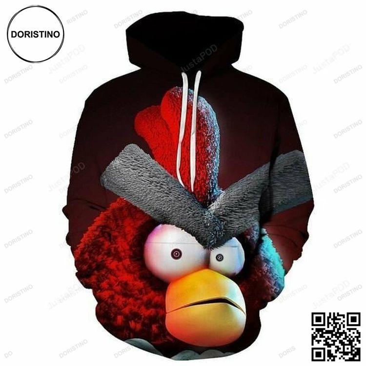 Angry Birds 3d All Over Print Hoodie