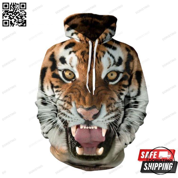 Animal Cool Aesthetic Tiger All Over Print Hoodie