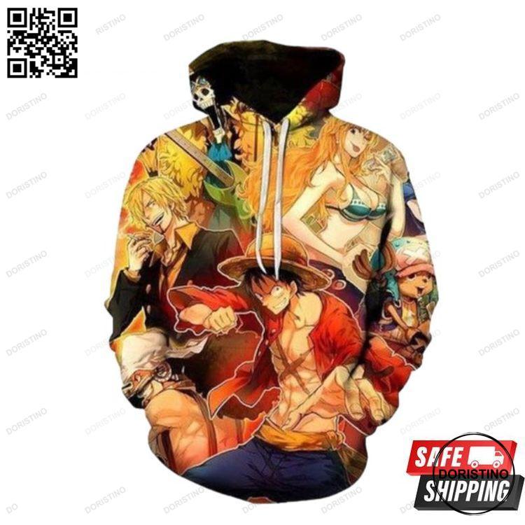 Anime One Piece All Over Print Hoodie