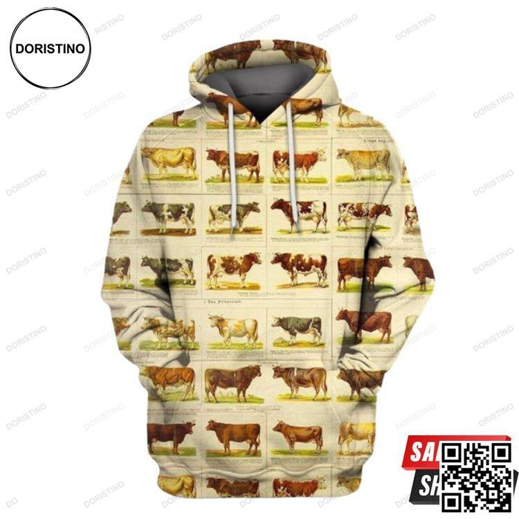 Aop Breeding Cows Limited Edition 3D Hoodie