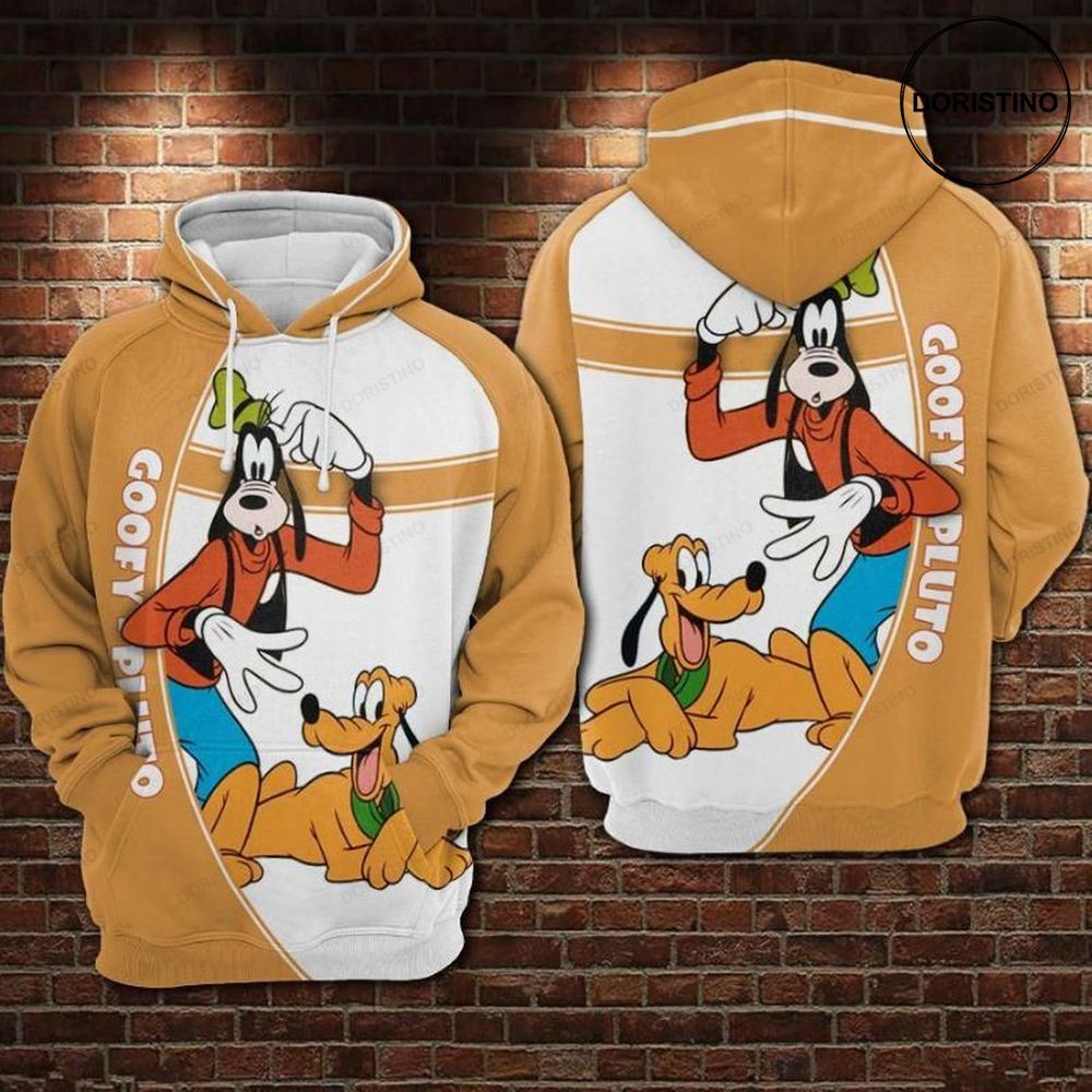 Goofy And Pluto Awesome 3D Hoodie