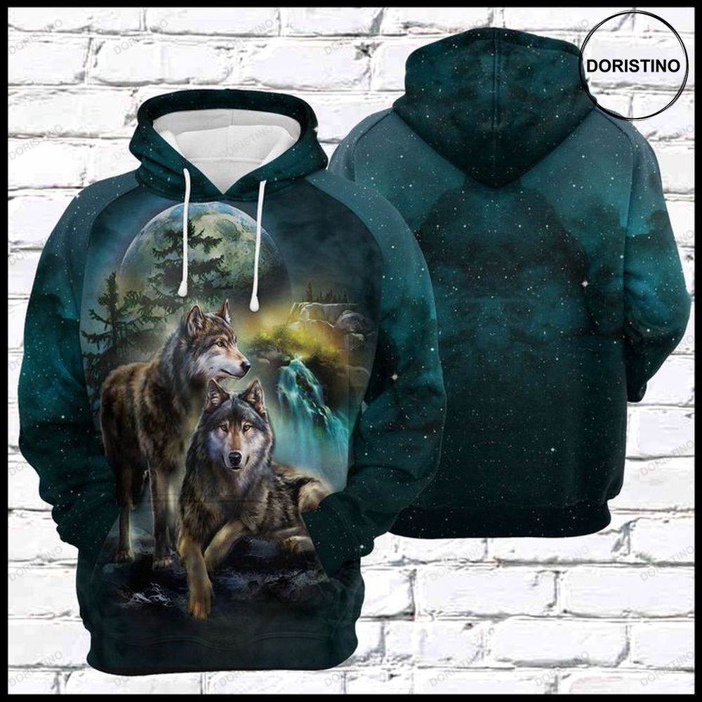 Gray Wolf Couple Limited Edition 3d Hoodie