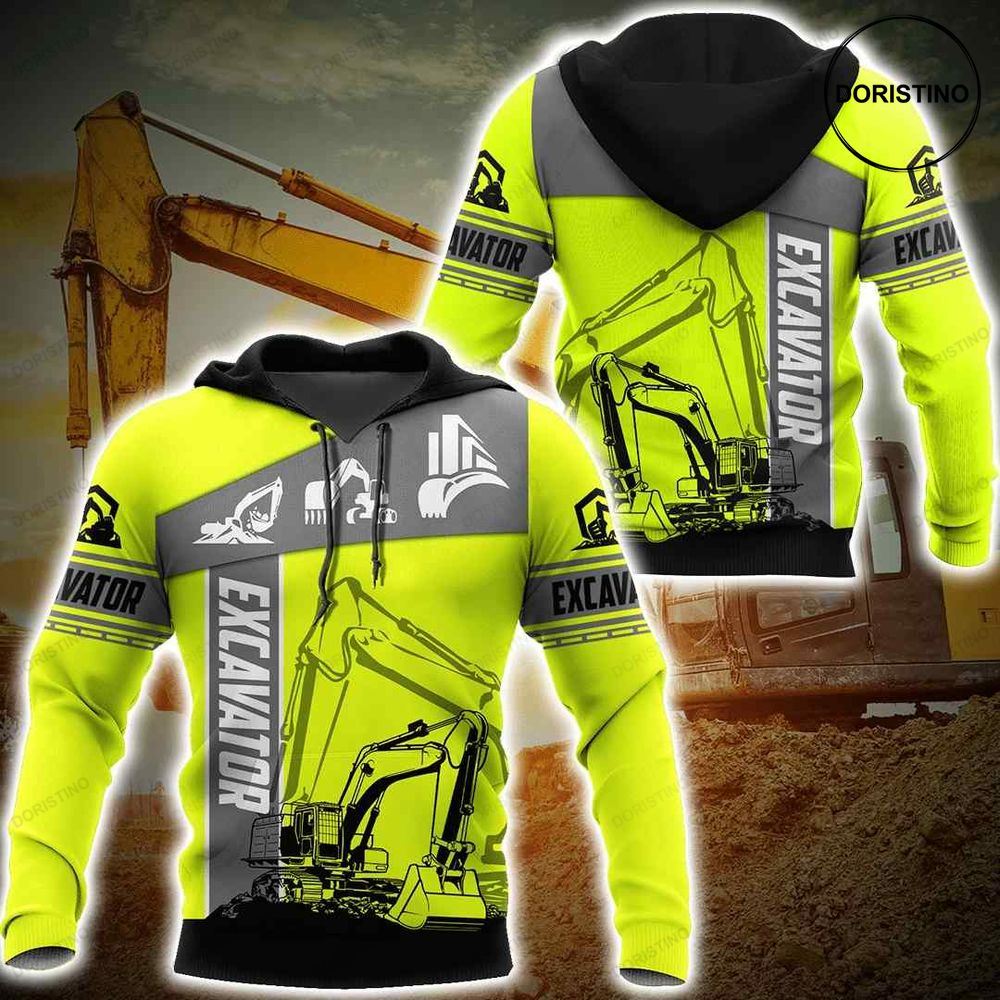 Green Excavator Limited Edition 3d Hoodie